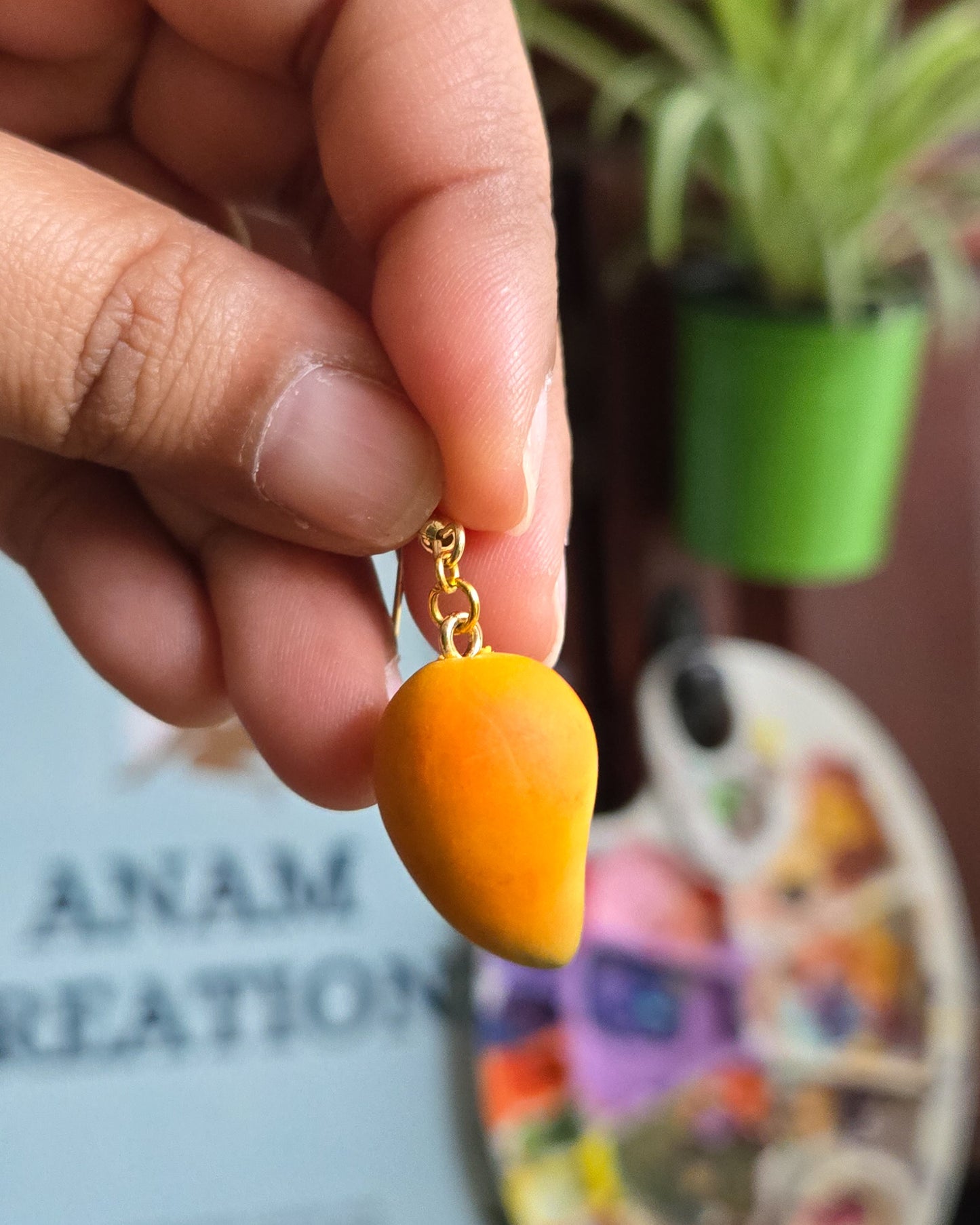Handsculpted Mango Earrings