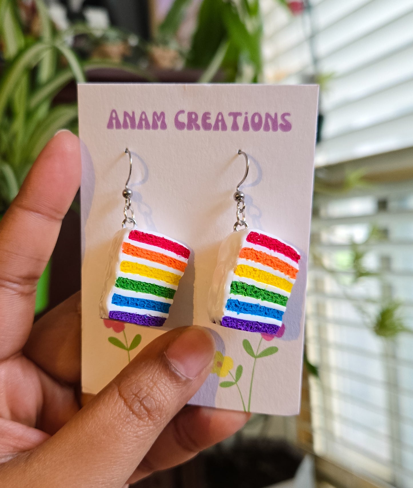 Pride Rainbow Cake Earrings