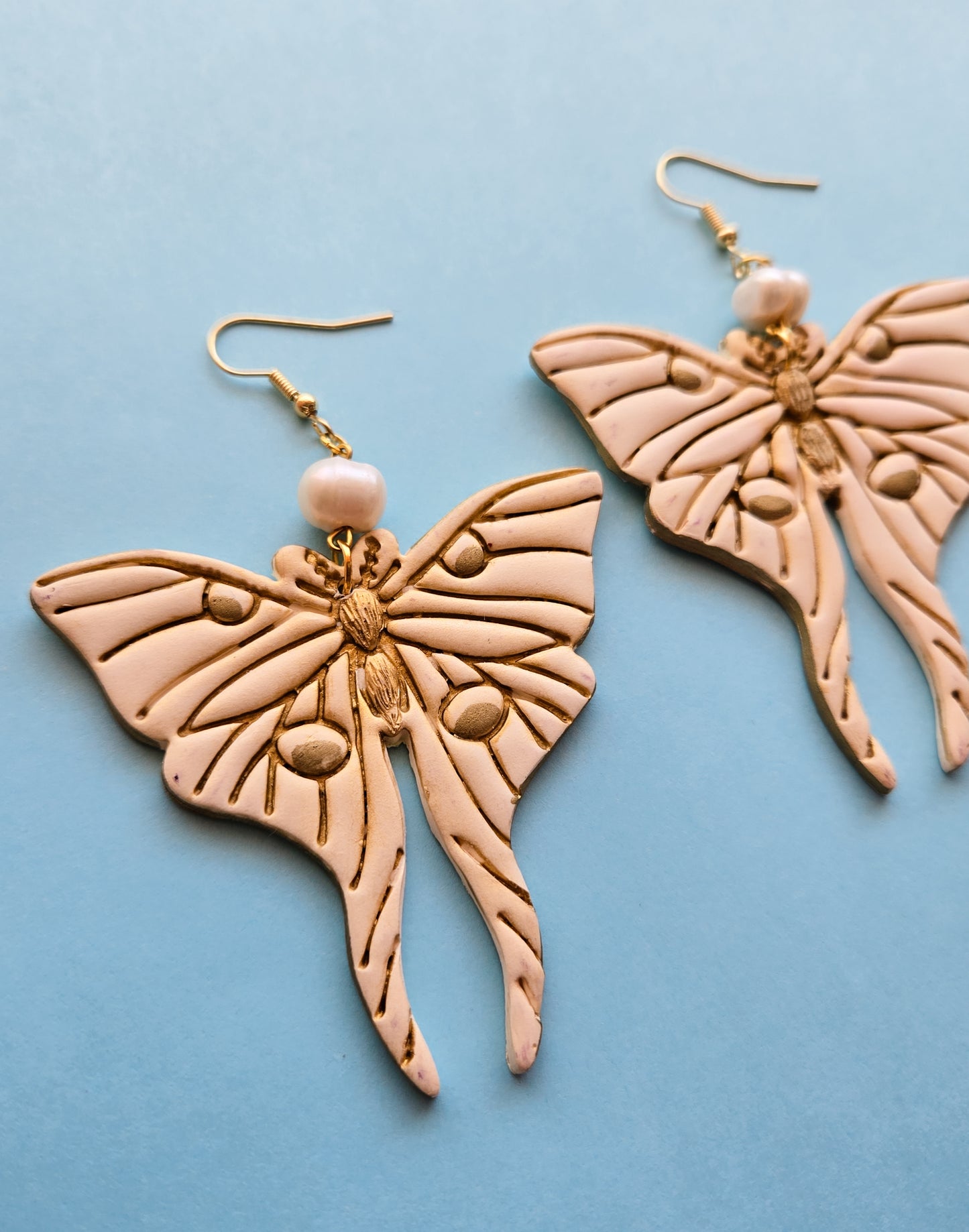 Moth Earrings, TWO colours available