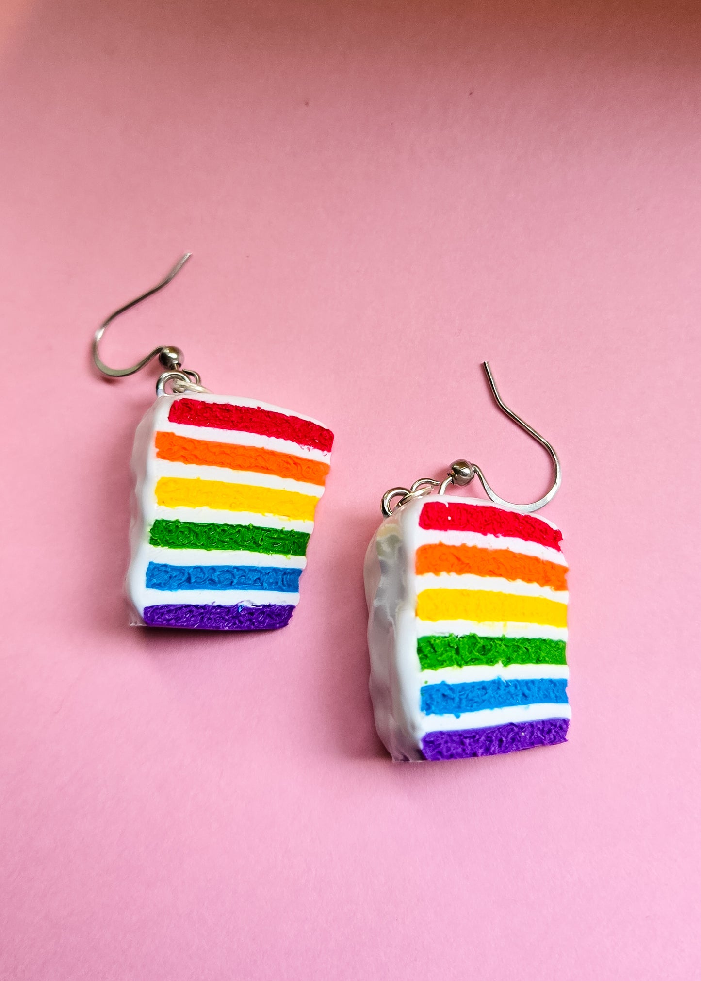 Pride Rainbow Cake Earrings