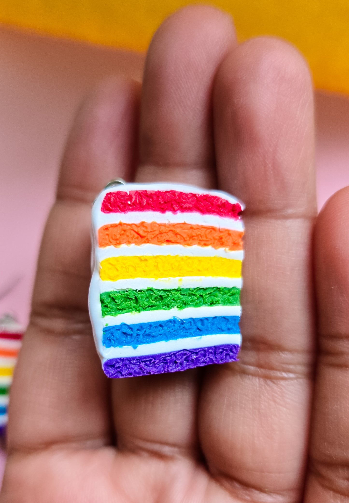 Pride Rainbow Cake Earrings