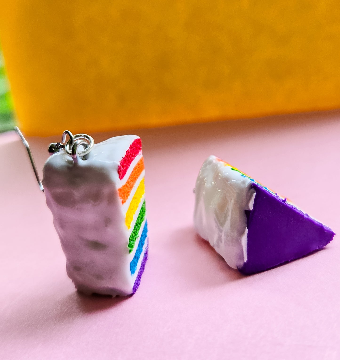 Pride Rainbow Cake Earrings