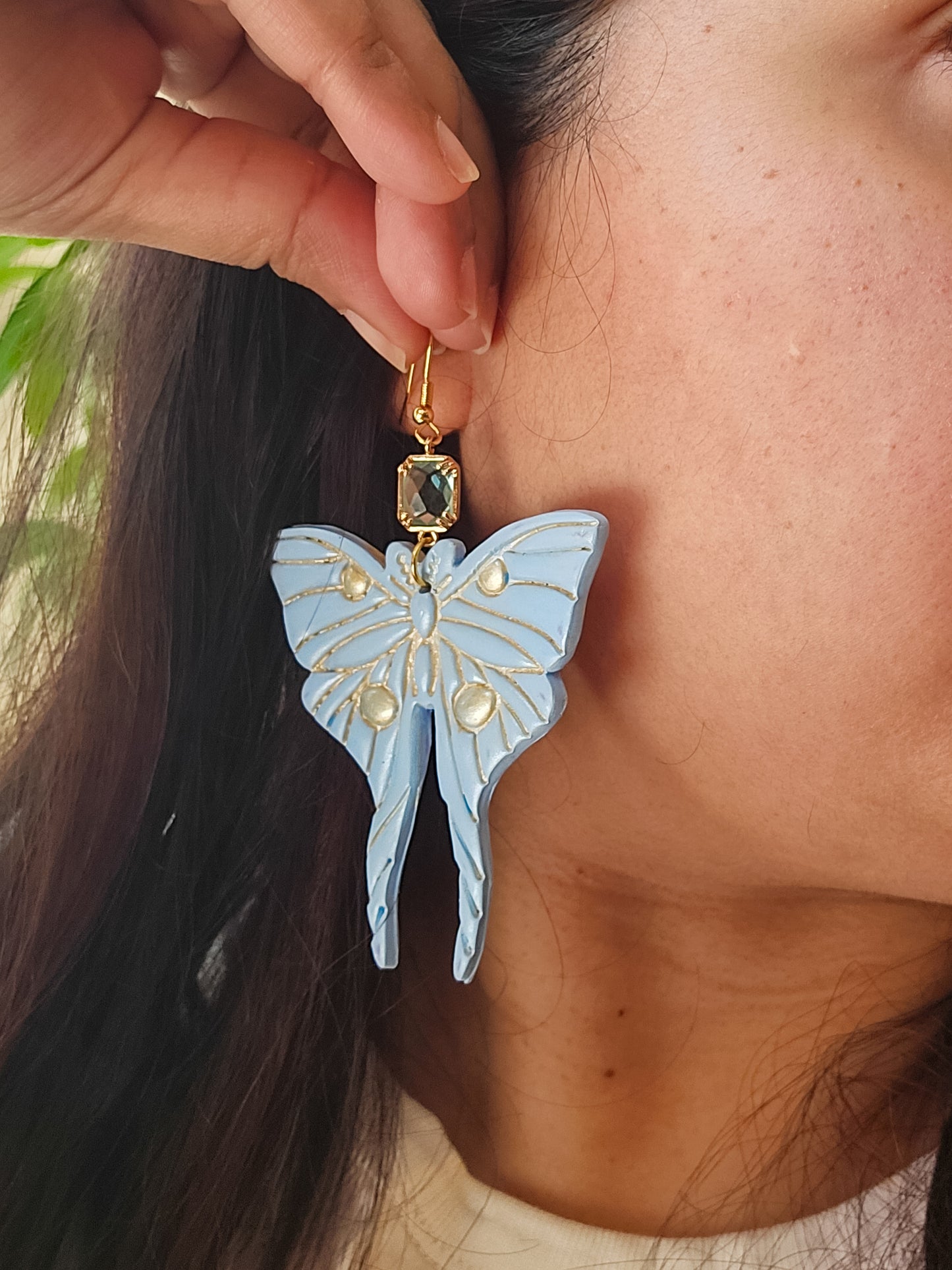 Moth Earrings, TWO colours available