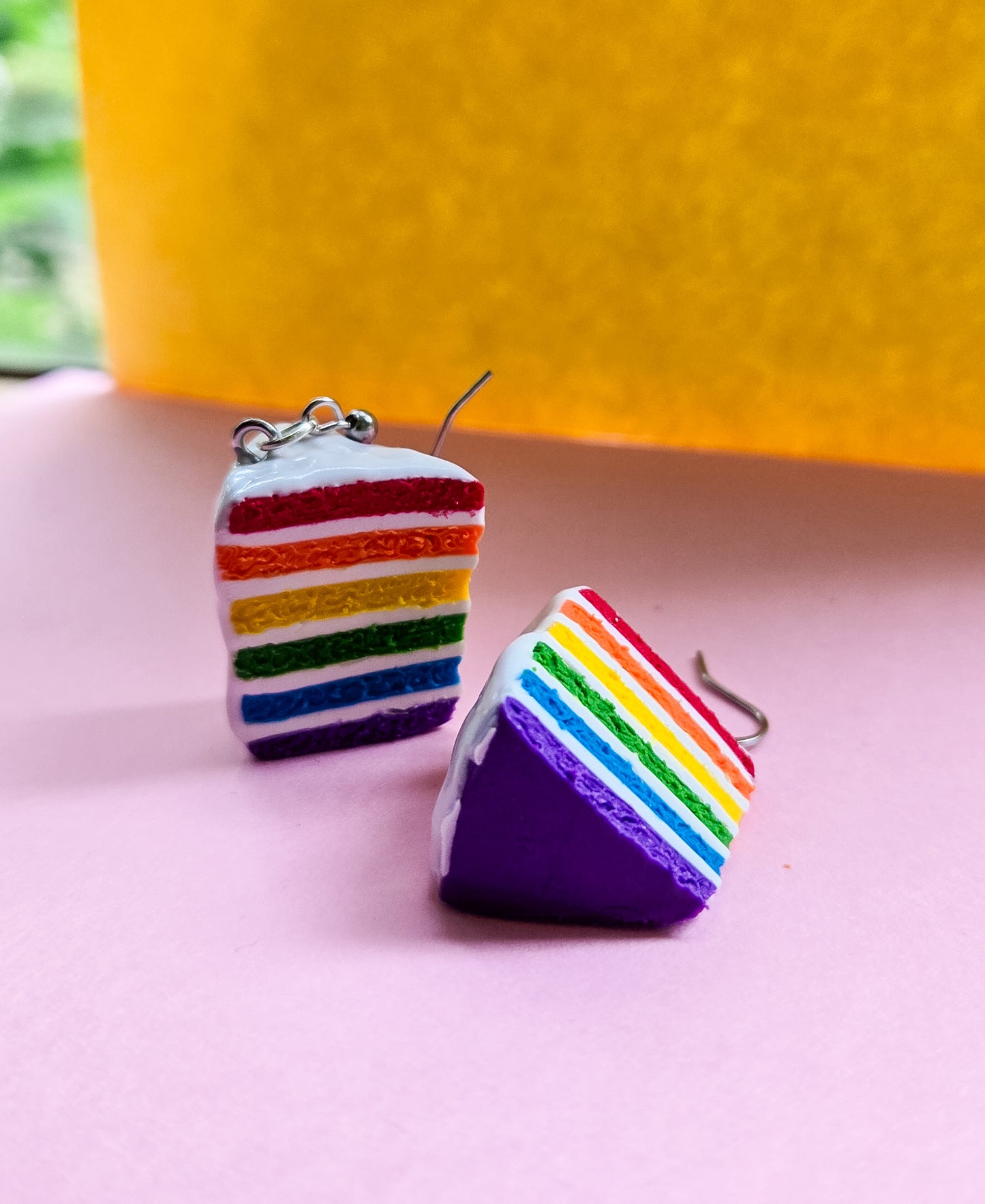 Pride Rainbow Cake Earrings