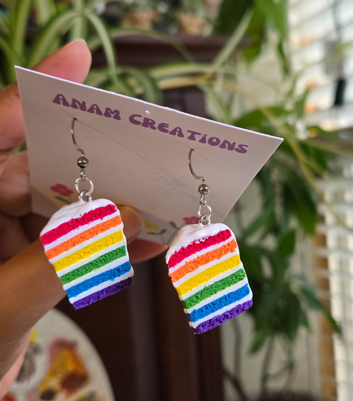 Pride Rainbow Cake Earrings