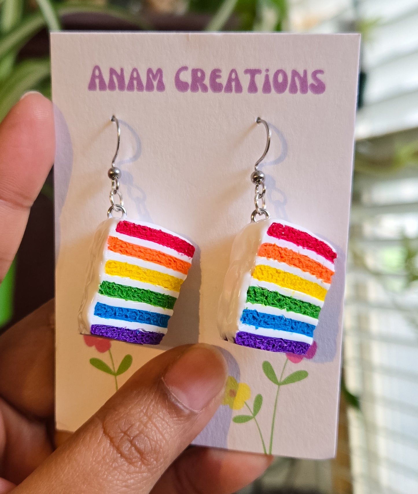 Pride Rainbow Cake Earrings