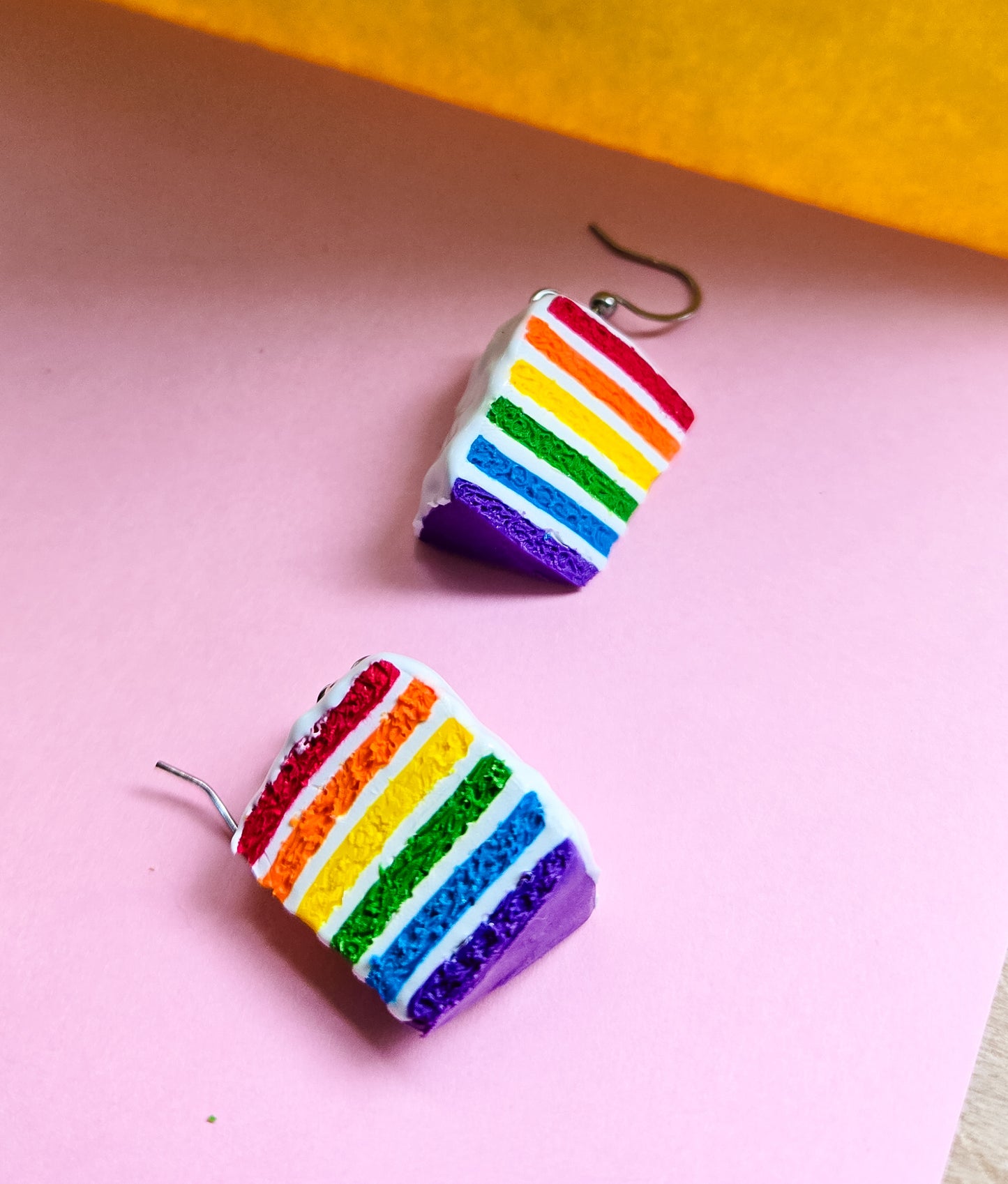 Pride Rainbow Cake Earrings