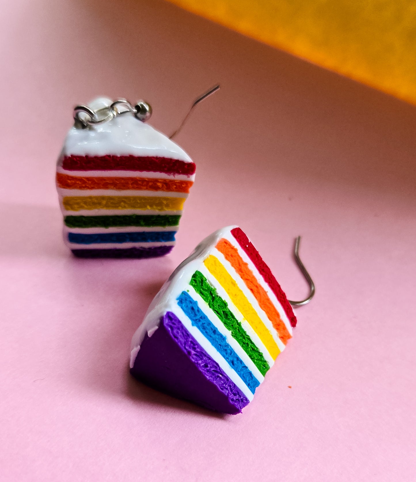 Pride Rainbow Cake Earrings